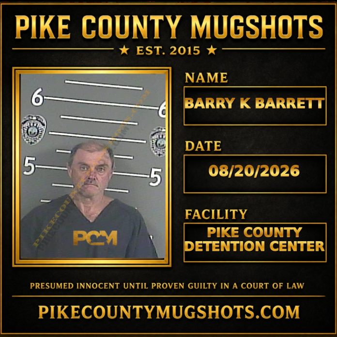 BARRY K BARRETT Pike County Kentucky arrest booking