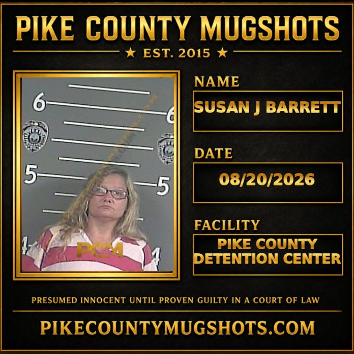 SUSAN J BARRETT Pike County Kentucky arrest booking