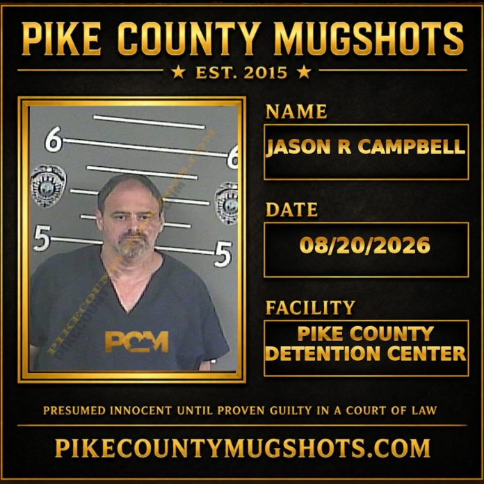 JASON R CAMPBELL JASON R CAMPBELL Pike County Kentucky arrest booking