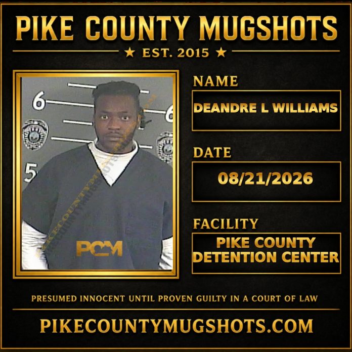 DEANDRE L WILLIAMS Pike County Kentucky arrest booking