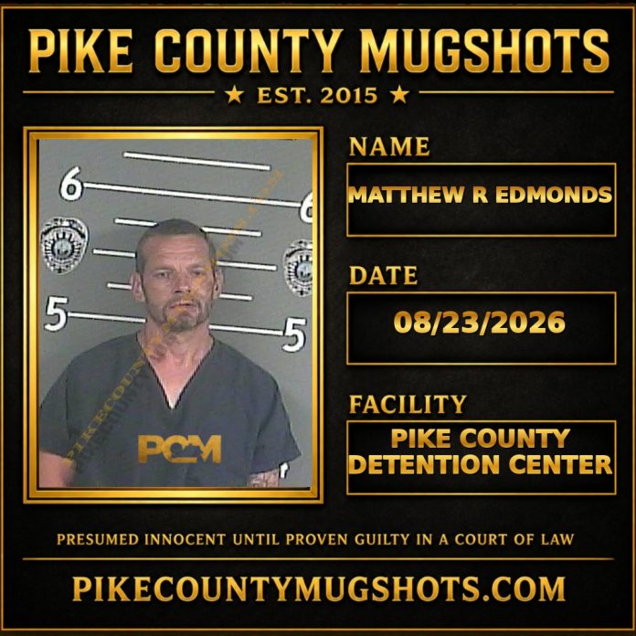 MATTHEW R EDMONDS Pike County Kentucky arrest booking