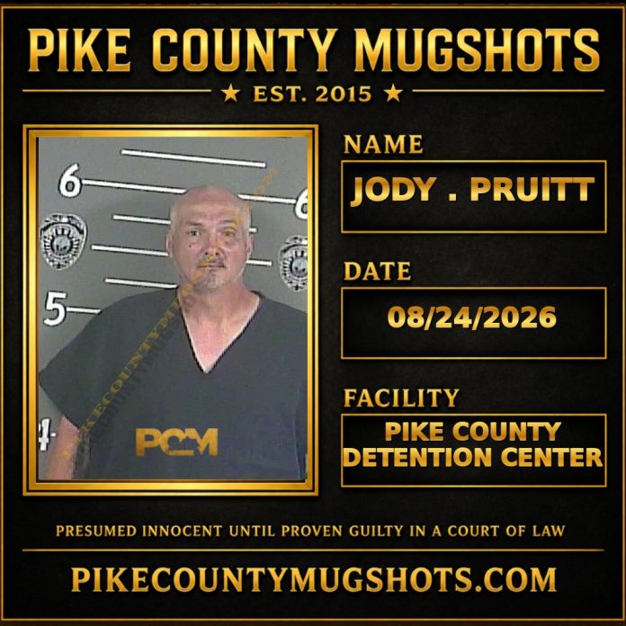 JODY . PRUITT Pike County Kentucky arrest booking
