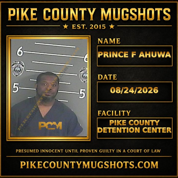 PRINCE F AHUWA Pike County Kentucky arrest booking