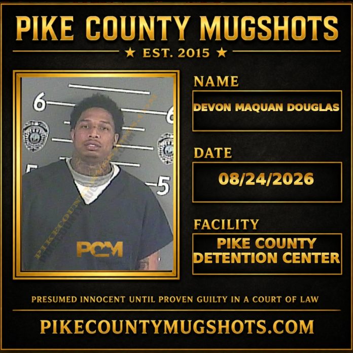 DEVON MAQUAN DOUGLAS Pike County Kentucky arrest booking