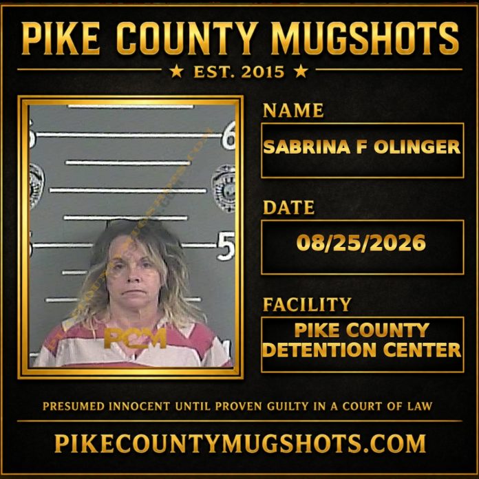 SABRINA F OLINGER Pike County Kentucky arrest booking