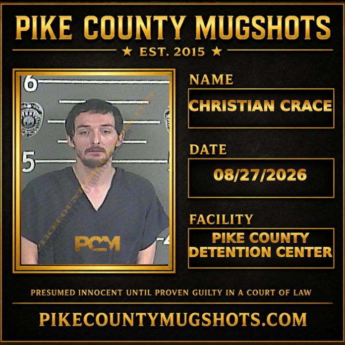CHRISTIAN CRACE Pike County Kentucky arrest booking