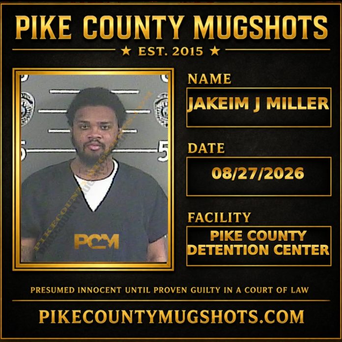 JAKEIM J MILLER Pike County Kentucky arrest booking