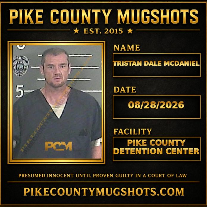TRISTAN DALE MCDANIEL Pike County Kentucky arrest booking
