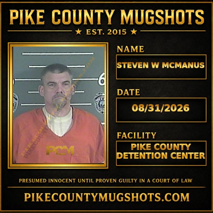 STEVEN W MCMANUS Pike County Kentucky arrest booking