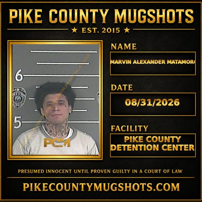MARVIN ALEXANDER MATAMOROS Pike County Kentucky arrest booking