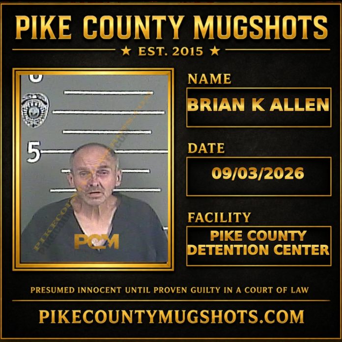 BRIAN K ALLEN Pike County Kentucky arrest booking