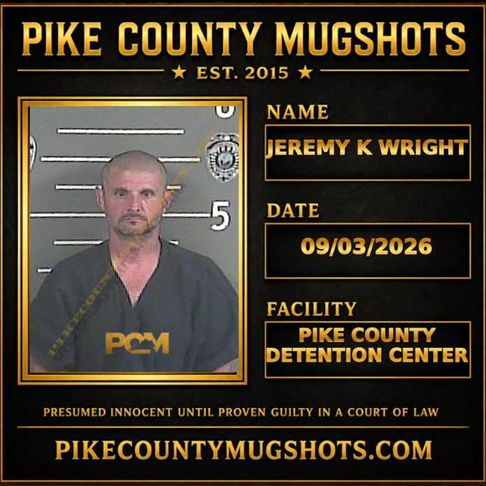 JEREMY K WRIGHT Pike County Kentucky arrest booking