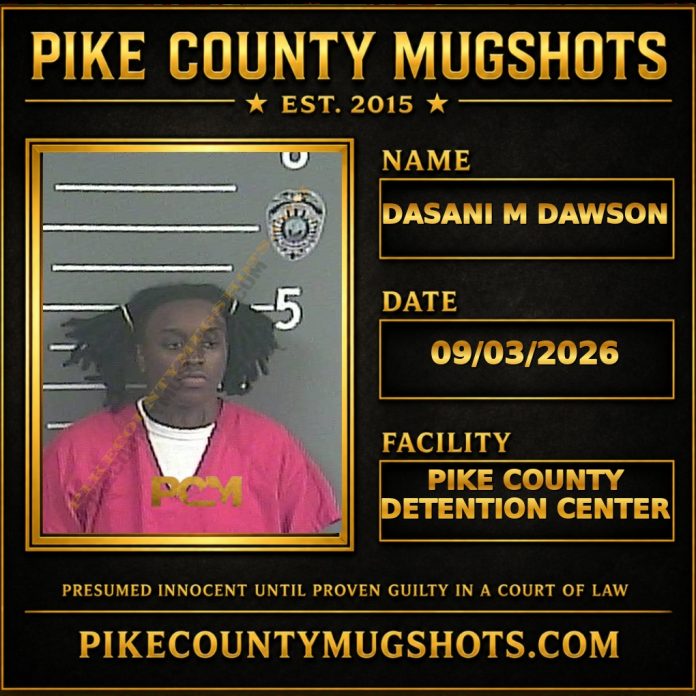 DASANI M DAWSON Pike County Kentucky arrest booking