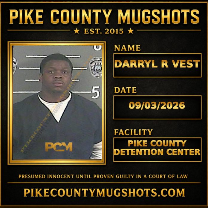 DARRYL R VEST Pike County Kentucky arrest booking