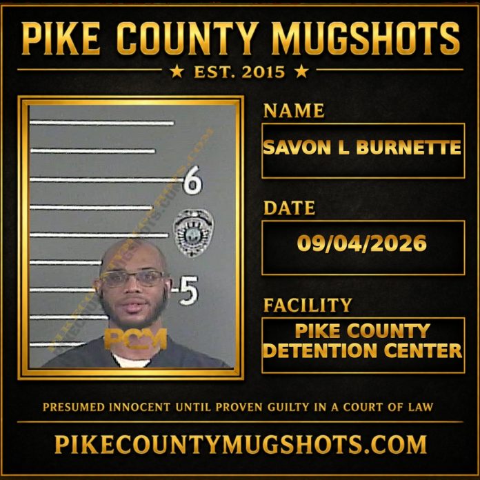 SAVON L BURNETTE Pike County Kentucky arrest booking