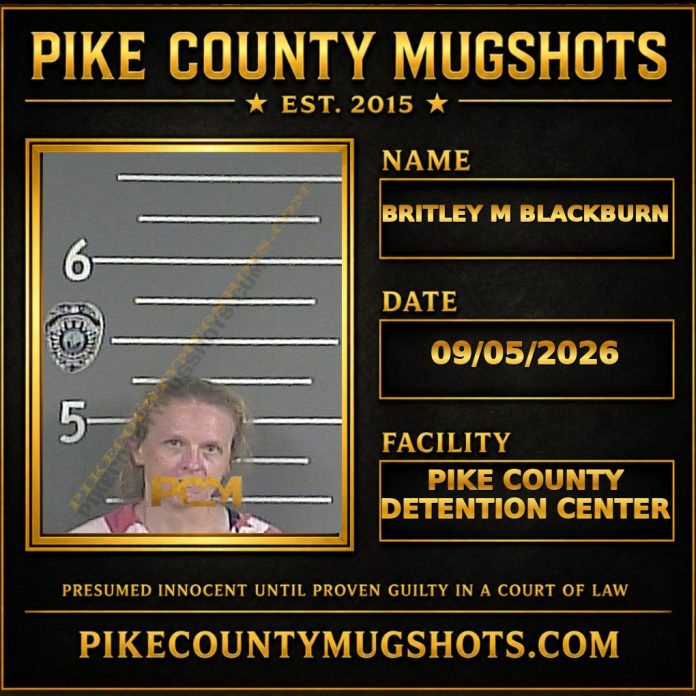 BRITLEY M BLACKBURN Pike County Kentucky arrest booking