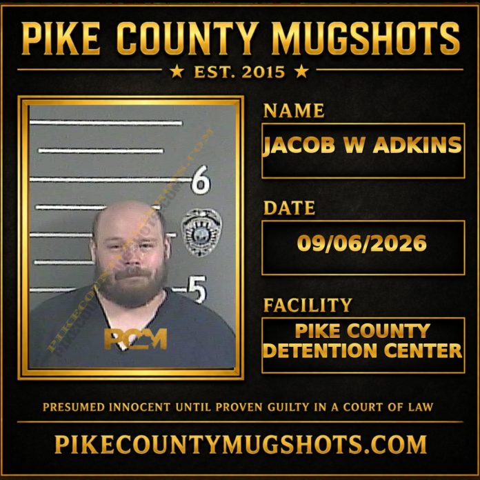JACOB W ADKINS Pike County Kentucky arrest booking