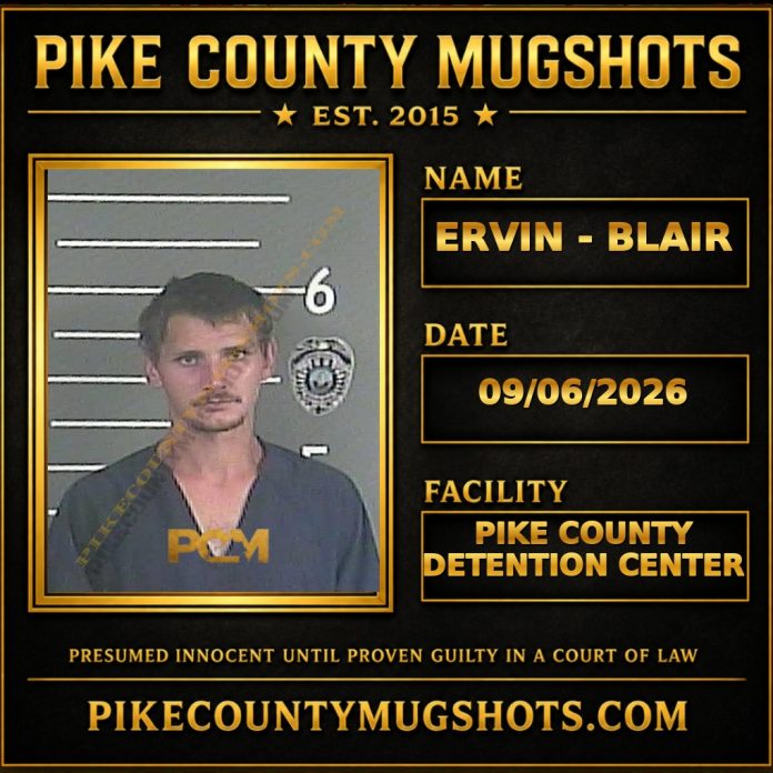 ERVIN - BLAIR Pike County Kentucky arrest booking
