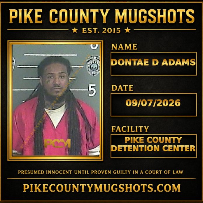 DONTAE D ADAMS DONTAE D ADAMS Pike County Kentucky arrest booking