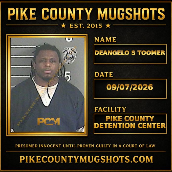 DEANGELO S TOOMER Pike County Kentucky arrest booking