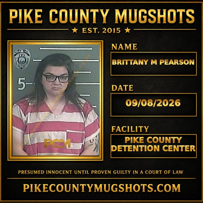BRITTANY M PEARSON Pike County Kentucky arrest booking