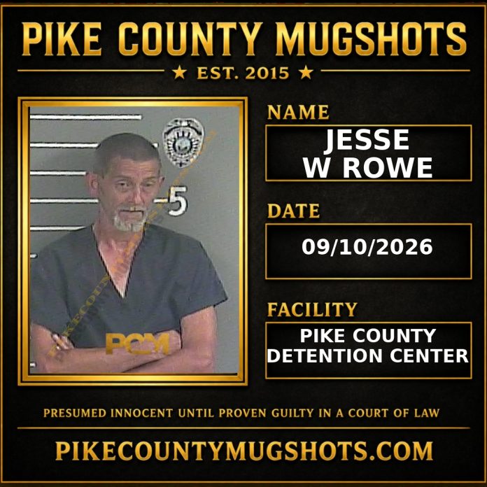 JESSE W ROWE JESSE W ROWE Pike County Kentucky arrest booking