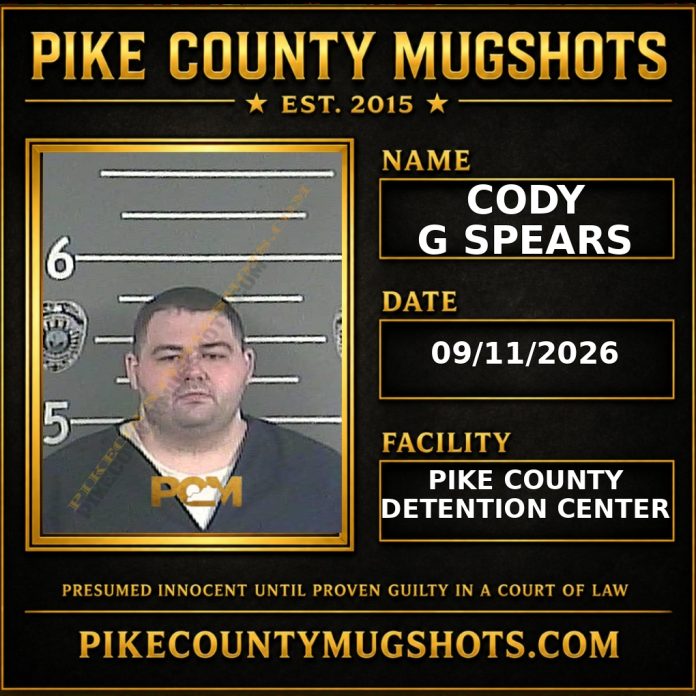 CODY G SPEARS CODY G SPEARS Pike County Kentucky arrest booking
