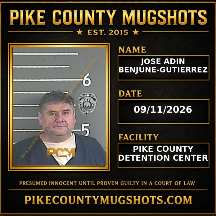 JOSE ADIN BENJUNE-GUTIERREZ Pike County Kentucky arrest booking