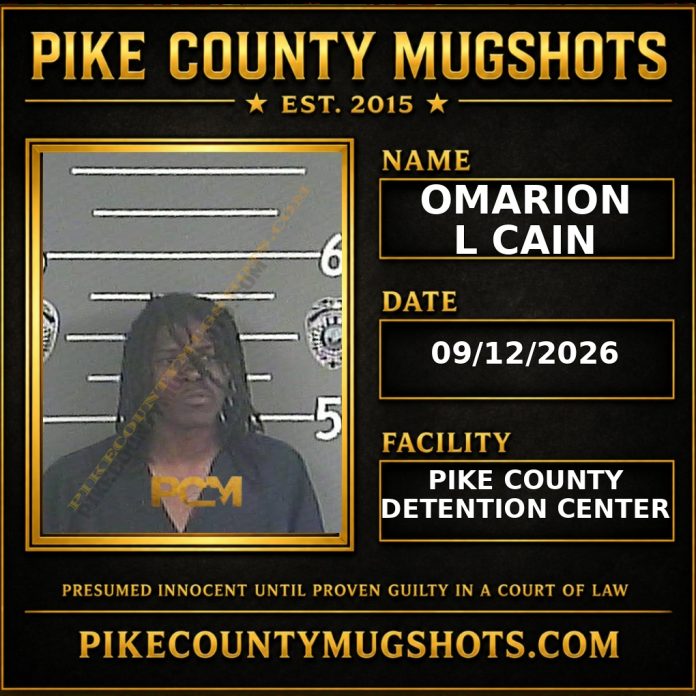 OMARION L CAIN Pike County Kentucky arrest booking