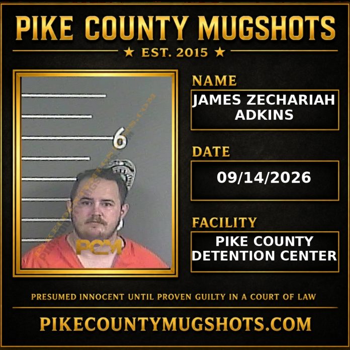 JAMES ZECHARIAH ADKINS Pike County Kentucky arrest booking