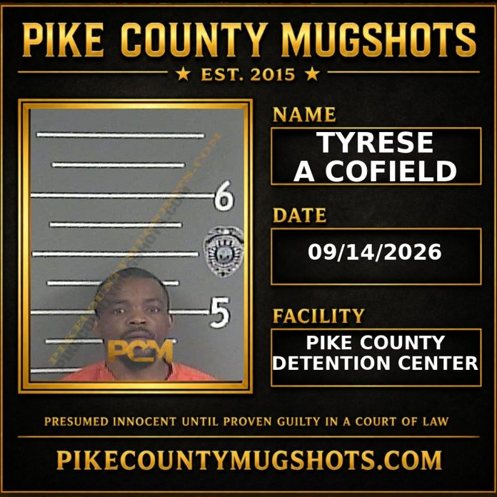 TYRESE A COFIELD Pike County Kentucky arrest booking