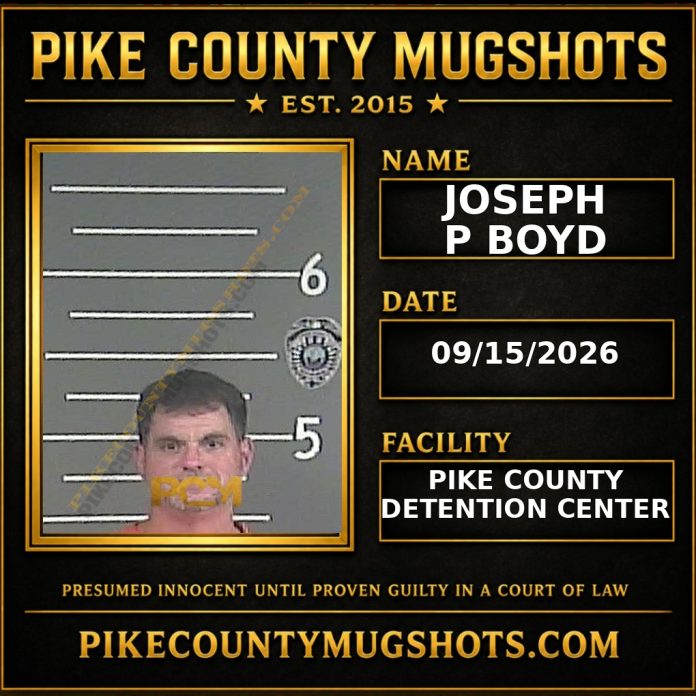 JOSEPH P BOYD Pike County Kentucky arrest booking