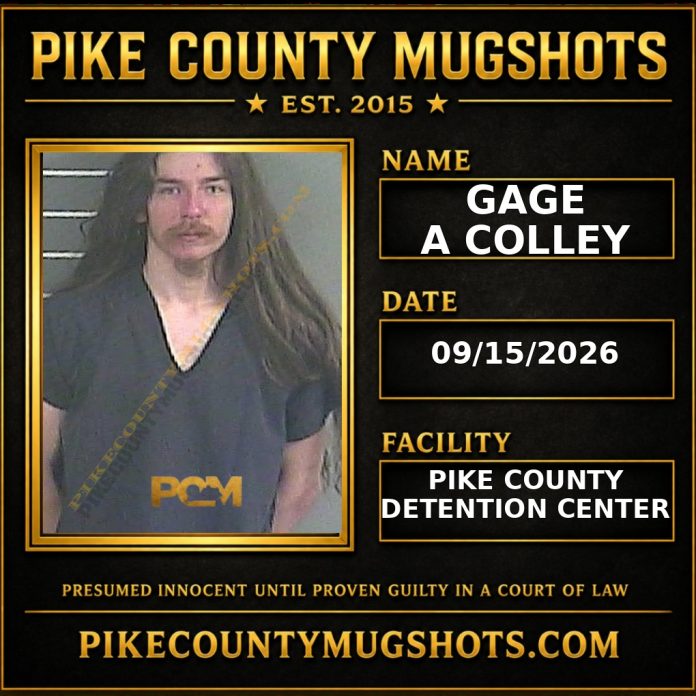 GAGE A COLLEY Pike County Kentucky arrest booking