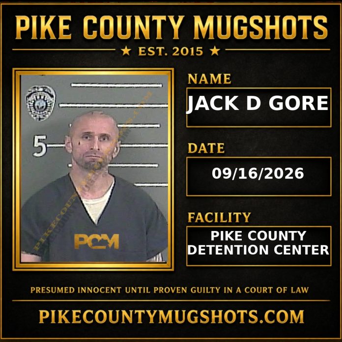 JACK D GORE Pike County Kentucky arrest booking