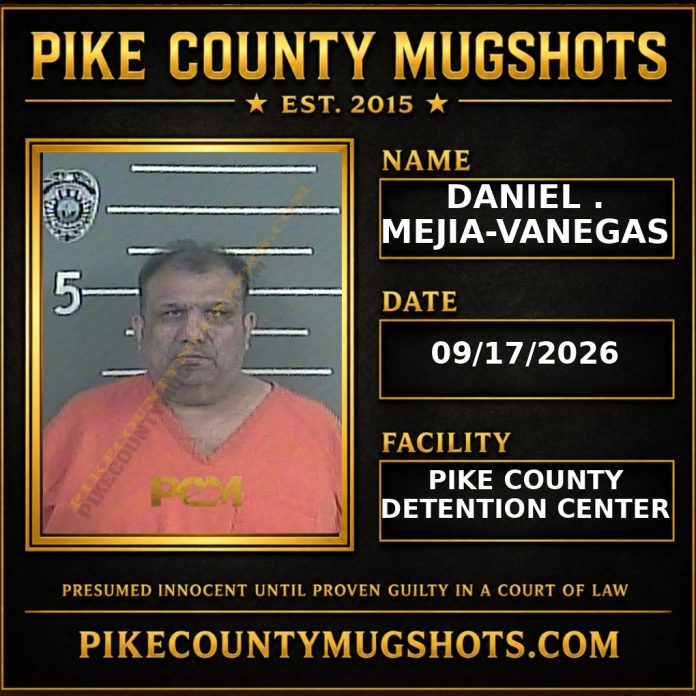 DANIEL . MEJIA-VANEGAS Pike County Kentucky arrest booking
