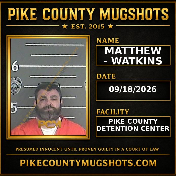 MATTHEW - WATKINS Pike County Kentucky arrest booking