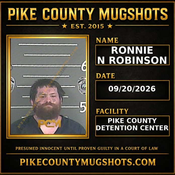 RONNIE N ROBINSON Pike County Kentucky arrest booking