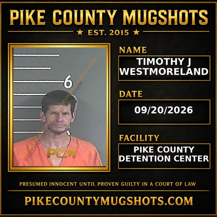 TIMOTHY J WESTMORELAND TIMOTHY J WESTMORELAND Pike County Kentucky arrest booking