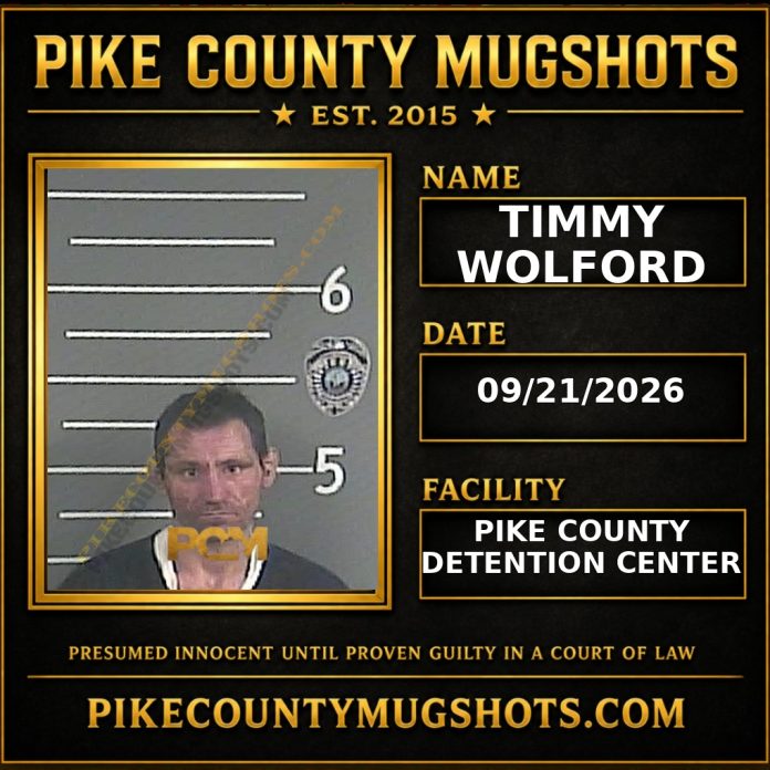 TIMMY WOLFORD TIMMY WOLFORD Pike County Kentucky arrest booking
