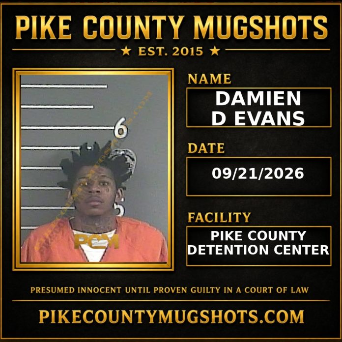 DAMIEN D EVANS Pike County Kentucky arrest booking