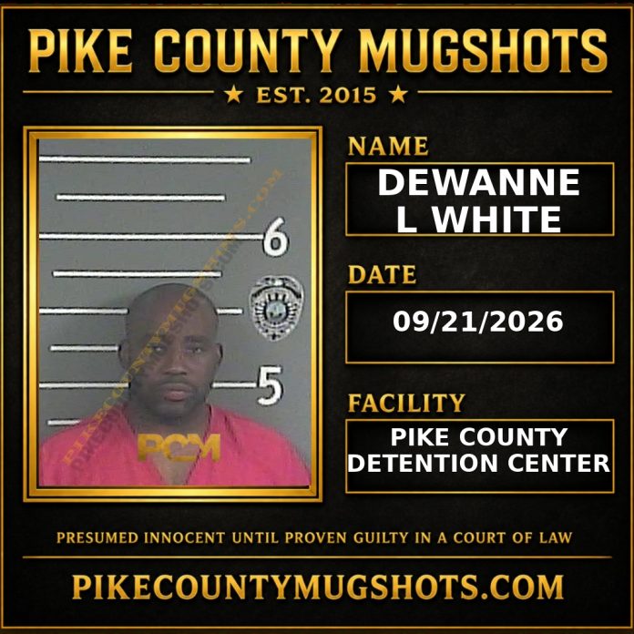 DEWANNE L WHITE Pike County Kentucky arrest booking