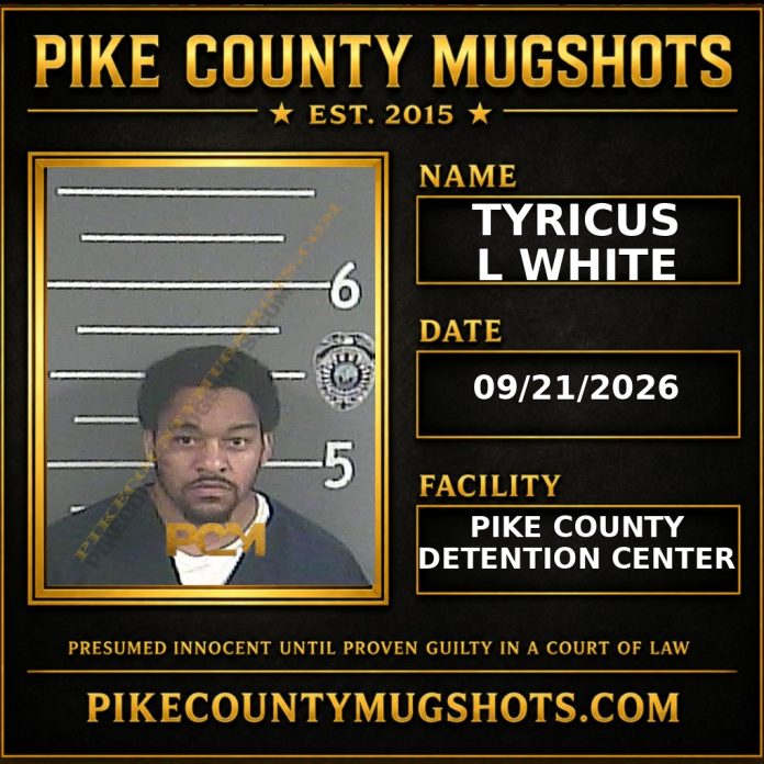 TYRICUS L WHITE Pike County Kentucky arrest booking