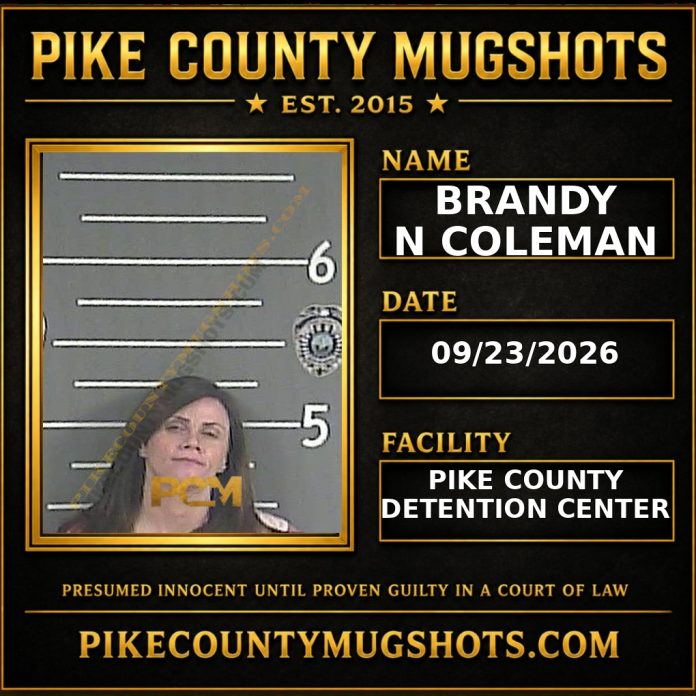 BRANDY N COLEMAN Pike County Kentucky arrest booking