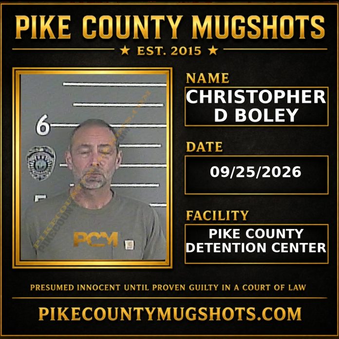 CHRISTOPHER D BOLEY Pike County Kentucky arrest booking