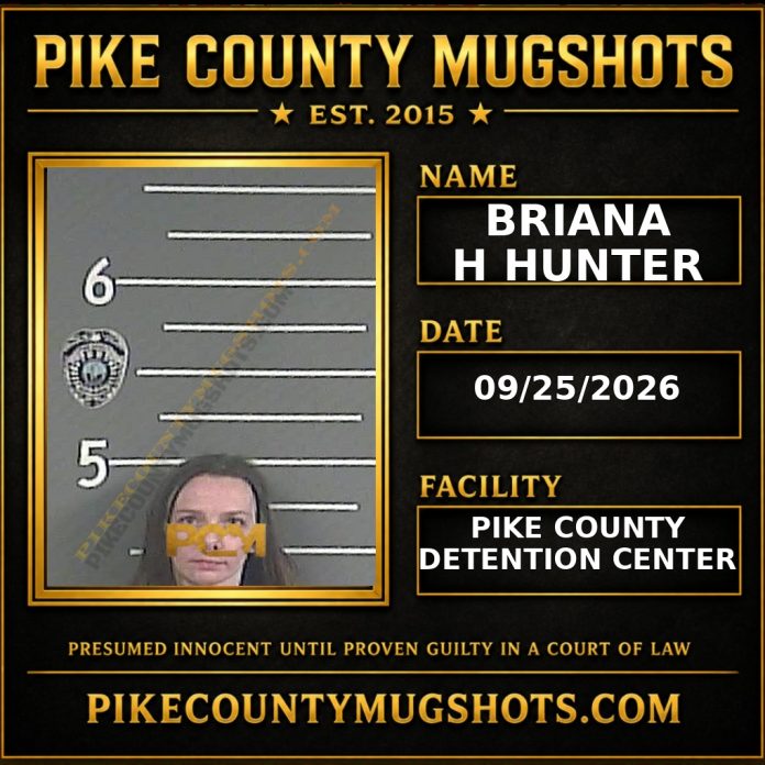BRIANA H HUNTER Pike County Kentucky arrest booking