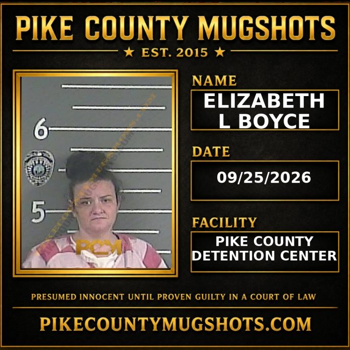 ELIZABETH L BOYCE Pike County Kentucky arrest booking