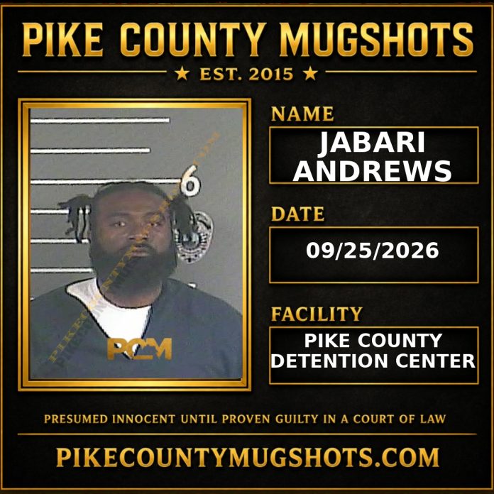 JABARI ANDREWS Pike County Kentucky arrest booking