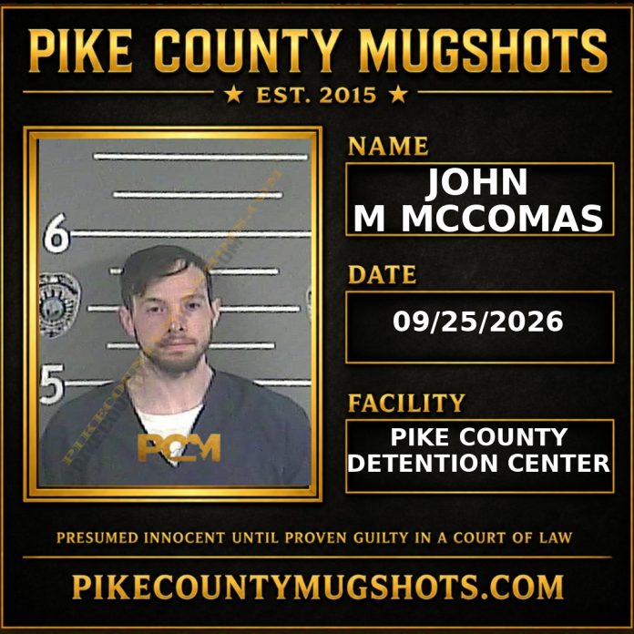 JOHN M MCCOMAS Pike County Kentucky arrest booking