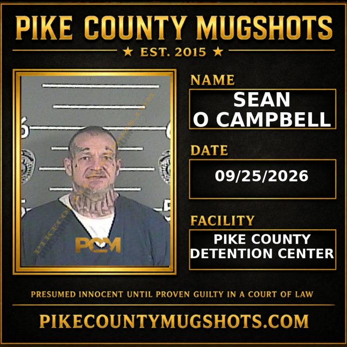 SEAN O CAMPBELL Pike County Kentucky arrest booking
