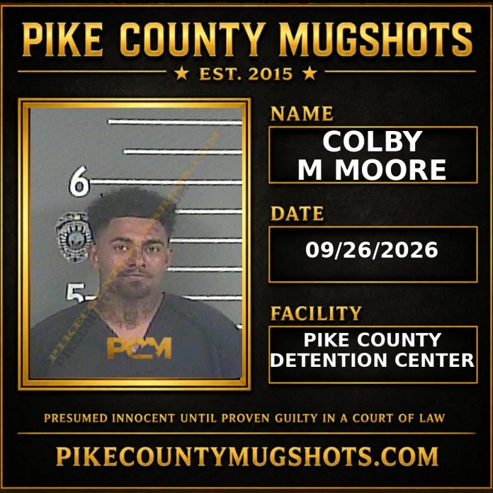 COLBY M MOORE Pike County Kentucky arrest booking